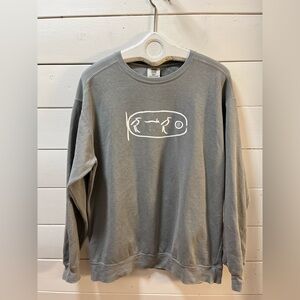COMFORT COLORS Grey Graphic Sweatshirt L Unisex